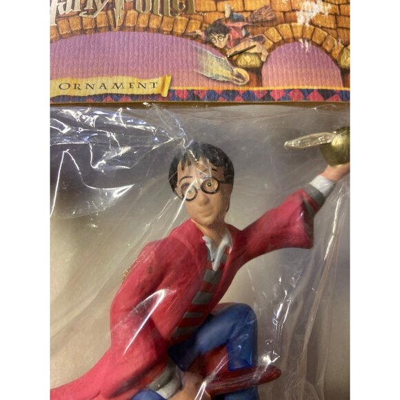 Harry Potter Ornament Flying On Broom Golden Snitch Kurt Adler Christmas 2001 - Picture 3 of 9